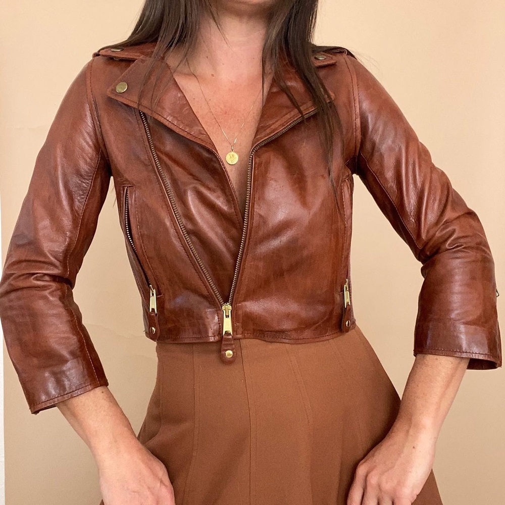 the sway crop leather Moto jacket • xs - Picture 8 of 16